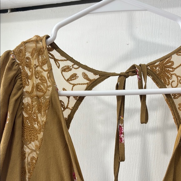 Olive Free People Mini Dress with Open Back - Picture 4 of 9